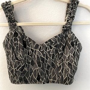 Black and White Crop Top